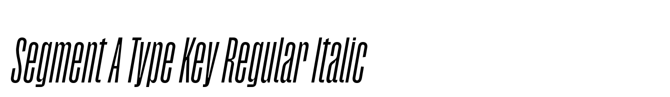 Segment A Type Key Regular Italic